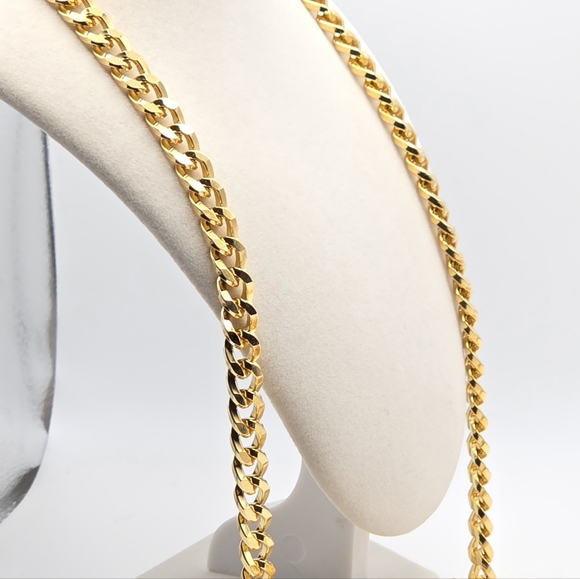 Vintage FRED HAYMAN Beverly Hills Gold Tone Chunky Curb Chain 'H' Tassel - Picture 8 of 13